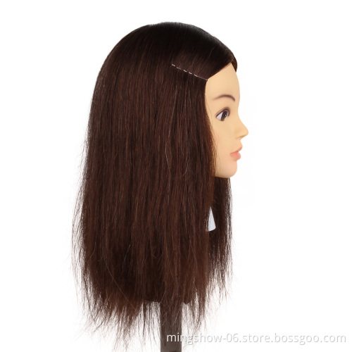 Cheap female mannequin head with natural hair
